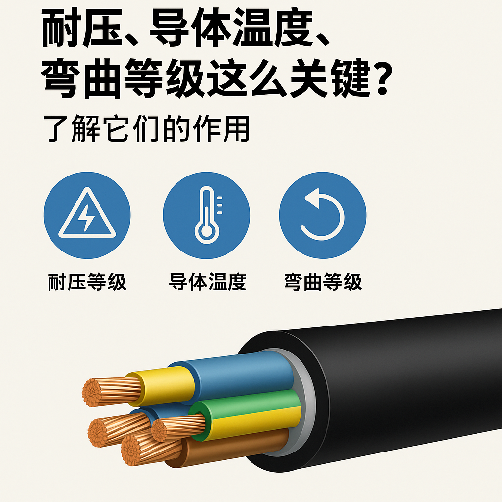 为什么充电电缆的耐压、导体温度、弯曲等级这么关键？相识它们的作用